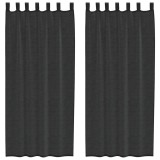 Cumpara ieftin Perdele din voile cu tabla 2 buc Negru