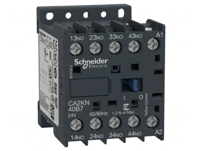 Contactor 4-poli NO 220VAC 10A DIN foto
