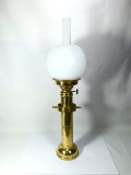 Lampa petrol nautica, sec 19, alama, sticla opalina