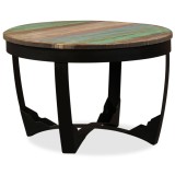 Masuta cafea vidaXL, lemn masiv reciclat, 60x40 cm, multicolour, stil industrial, vintage