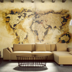 Fototapet vlies - Gold-diggers&amp;#039; map of the World - 450 x 270 cm foto
