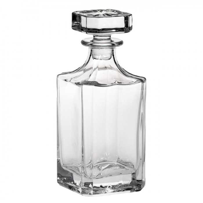 Sticlă Pentru Lichior, Model Patrata, Transparent, Capacitate 750ml