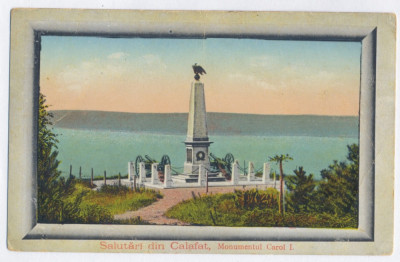 383 - CALAFAT, Dolj, Carol Monument, RAMA, Romania - old postcard - used - 1926 foto