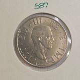 587 Italia Italy 2 Lire - Victor Emmanuel III, 1940 KM#78, buna