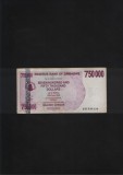 Zimbabwe 750000 750 000 dollars dollari 2007 seria1930136