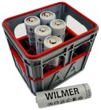 Organizator Baterii AA, 12 Bucati, Gri - Cutie Depozitare Baterii, Suport Baterii, Pastrare Ordine