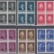 ROMANIA 1959 LP 471 MARI ANIVERSARI CULTURALE BLOCURI DE 4 TIMBRE MNH