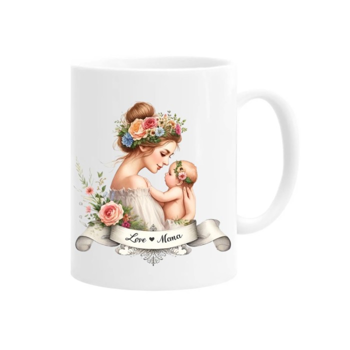 Cana alba personalizata Love Mama, INOVATIX&reg;. 330ml