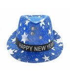 Palarie Happy New Year, albastra cu stele
