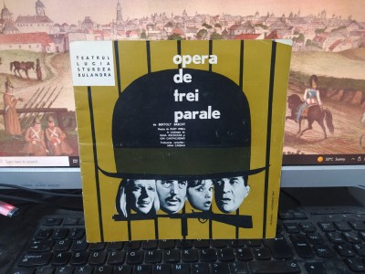 Opera de trei parale, Bertolt Brecht, Teatrul Bulandra, Program nov. 1964, 207 foto