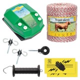 Pachet Gard Electric 1000m, 4.5 Joule, Kit Complet Aparat Fir Izolatori Poarta Avertizare Animale Domestice DL 4500 12V