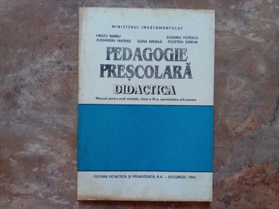 Pedagogie scolara didactica - Manual clasa a XI-a - Hristu Barbu, 1994 foto