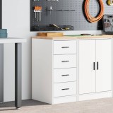 vidaXL Dulap depozitare garaj alb 40x51x85 cm lemn masiv de pin