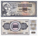 Bancnota Iugoslavia 1000 Dinara 1981 UNC, Neutilizata