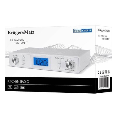 Radio de bucatarie FM Bluetooth LCD 220 V, baterii 2xAA KrugerMatz KM0817 foto