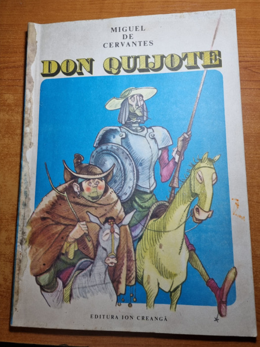 carte pentru copii - don quijote - miguel de cervantes - din anul 1986