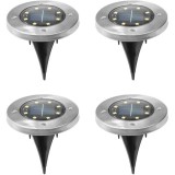 Set 4 Lampi solare cu 8 LED-uri in forma de disk,Disk Lights, BELL+HOWELL