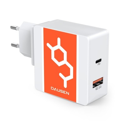 Incarcator priza 48W dual port USB C PD, QC 3.0 foto