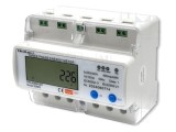 Contor digital QOLTEC 3-fazat pentru șină DIN cu afișaj LCD, 100A, 230/400V, 50Hz
