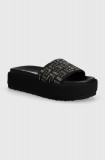 Steve Madden papuci Kora femei, culoarea negru, cu platforma, SM11003018