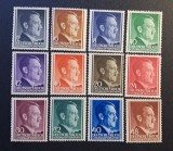 Protectoratul Boemiei și Moraviei - (1941&ndash;1944) - Seria Completă de 12 Timbre Uzuale &icirc;n Groschen (2G - 48G) (MNH) CLK1