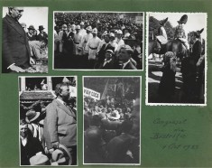 A3965N Octavian Goga la Congresul Partidului Național Agrar la Bistrița, 1 octombrie 1933, lot de 5 fotografii