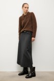 Answear.LAB cizme de piele culoarea maro, cu toc drept