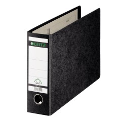 Biblioraft marmorat A4,80mm, landscape, margine metalica Leitz