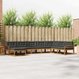 vidaXL Set de canapele de exterior cu pernă 8 pcs Natural și Antracit 3368000