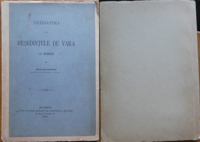 Kalinderu, Vilegiatura la romani, 1895, editia 1 foto