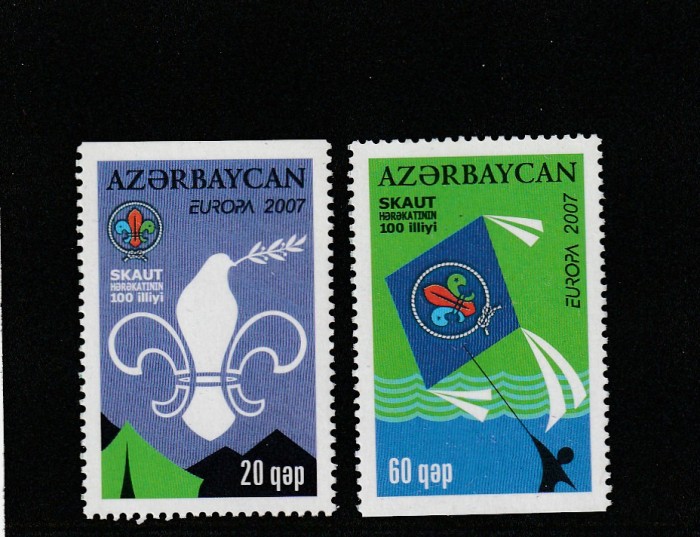 Azerbaidjan 2007-Europa CEPT,,MNH,,serie 2 valori,Mi.679-680 D