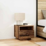 VidaXL Noptieră 2 pcs Lemn vechi 40 x 39 x 37 cm Lemn compozit