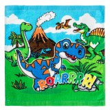 Prosop Bumbac Dinozauri, Verde, 30x30cm