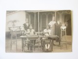 Rara! Romania carte postala foto necirculata croitorese care cos la masini Singer din anii 20