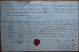 Document religios semnat de Episcopul greco-catolic Samuil Vulcan din Oradea, 1839, cu sigiliul original