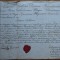 Document religios semnat de Episcopul greco-catolic Samuil Vulcan din Oradea, 1839, cu sigiliul original