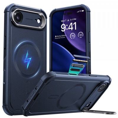 Husa MagSafe pentru Apple iPhone 17 Air, ESR, Cyber Armor Kickstand, Albastra foto
