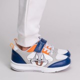 Adidasi Copii Bugs Bunny Looney Tunes, Marimea 26, Inchidere Velcro, Usori si Rezistenti, Interior Captusit