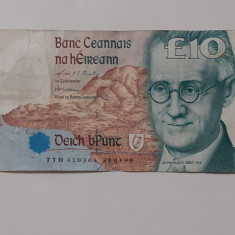 BANCNOTA IRLANDA 10 LIRE TEN POUNDS 1999 (VEZI DESCRIERE)