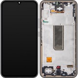 Display Ecran OLED pentru Samsung Galaxy A34 A346, , Premium, Cu rama, Negru + Folie sticla, Oem
