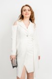Rochie de ocazie petrecuta alba Kirra - Moze - S(36), Alb