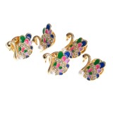 Set 5 brose martisor cu lebede multicolore