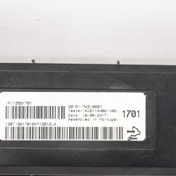 Alt modul de control OPEL ZAFIRA TOURER C P12 2017 OEM: 90151-743 | 3507871