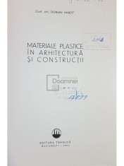 Dorian Hardt - Materiale plastice in arhitectura si constructii (Editia: 1965)