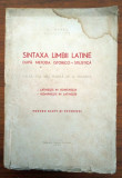 N. I. Barbu - Sintaxa limbii latine - dupa metoda istorico- stilistica 1946