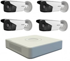 Kit 4 camere supraveghere exterior FULL HD Hikvision TURBO HD 80m IR foto