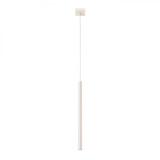 Lampă Suspendată Pastel Bej Oțel 1 Bec Tub Modern De Interior