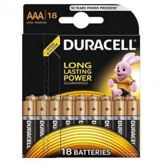 Baterie Duracell Basic AAA LR03 18buc Negru foto