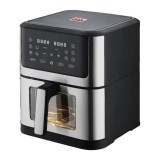Air Fryer 1800W, Friteuza 8L, Gatit Fara Ulei, LED Tactil, 10 Programe , Negru
