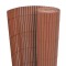 vidaXL Gard de grădină cu două fețe, maro, 90 x 500 cm, PVC